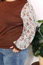 Load image into Gallery viewer, And The Why Full Size Foil Printed Sleeve Top