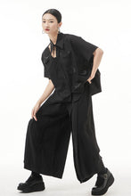 Load image into Gallery viewer, Cutout Pointed Collar Button Front Shirt
