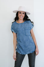 Load image into Gallery viewer, Doe & Rae Take Me There Denim Top