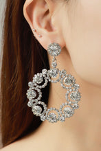 Load image into Gallery viewer, Alloy Rhinestone Round Drop Earrings