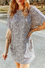 Load image into Gallery viewer, Animal Print Round Neck Tunic Tee with Pockets