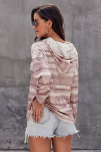 Load image into Gallery viewer, Tie-Dye Long Sleeve Drawstring Hoodie