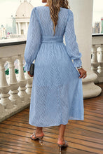 Load image into Gallery viewer, Smocked Surplice Flounce Sleeve Dress