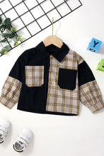 Load image into Gallery viewer, Baby Splicing Plaid Pocketed Jacket