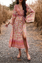 Load image into Gallery viewer, Bohemian Surplice Neck Slit Dress