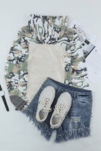 Load image into Gallery viewer, Camouflage Sequin Drawstring Hoodie