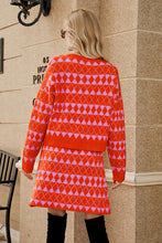 Load image into Gallery viewer, Geometric Button Front Cardigan and Skirt Set