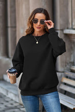 Load image into Gallery viewer, Round Neck Dropped Shoulder Sweatshirt