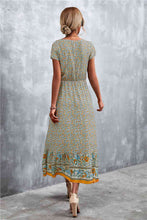 Load image into Gallery viewer, V-Neck Short Sleeve Printed Maxi Dress