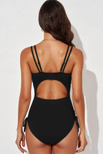 Load image into Gallery viewer, Tied Cutout Plunge One-Piece Swimsuit