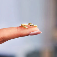 Load image into Gallery viewer, Snake Shape 18K Gold-Plated Bypass Ring