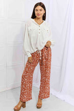 Load image into Gallery viewer, Heimish Right Angle Full Size Geometric Printed Pants in Red Orange