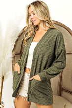 Load image into Gallery viewer, BiBi Checkered Long Sleeve Open Front Cardigan