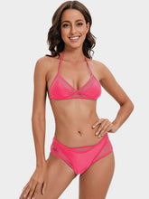 Load image into Gallery viewer, Tie-Back Halter Neck Three-Piece Swim Set