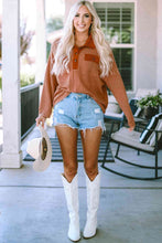 Load image into Gallery viewer, Half-Button Collared Long Sleeve Top