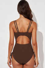 Load image into Gallery viewer, Tied Cutout Plunge One-Piece Swimsuit