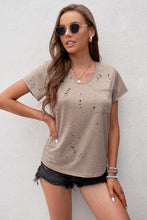 Load image into Gallery viewer, Distressed Short Sleeve Pocket Tee