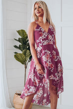 Load image into Gallery viewer, Floral Cutout High-Low Lace Back Dress