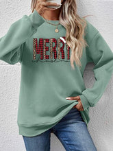 Load image into Gallery viewer, MERRY CHRISTMAS Round Neck Long Sleeve Sweatshirt