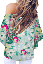 Load image into Gallery viewer, Tied Printed Off-Shoulder Half Sleeve Blouse