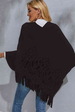 Load image into Gallery viewer, Round Neck Fringe Detail Poncho