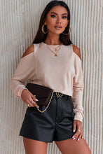 Load image into Gallery viewer, Cold-Shoulder Round Neck Top
