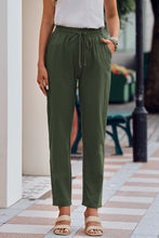 Load image into Gallery viewer, Drawstring Elastic Waist Pants with Pockets
