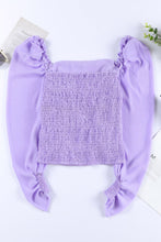 Load image into Gallery viewer, Smocked Puff Sleeve Square Neck Top