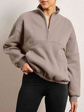 Load image into Gallery viewer, Half-Zip Long Sleeve Sweatshirt