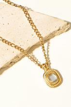 Load image into Gallery viewer, 18K Gold Plated Inlaid Rhinestone Pendant Necklace