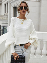 Load image into Gallery viewer, Horizontal Ribbing Dolman Sleeve Sweater