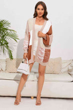 Load image into Gallery viewer, Color Block Open Front Longline Cardigan