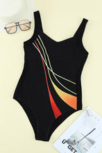 Load image into Gallery viewer, Striped Sleeveless One-Piece Swimsuit