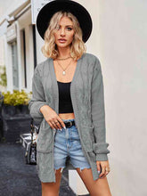 Load image into Gallery viewer, Cable-Knit Long Sleeve Cardigan