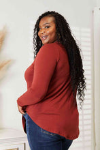 Load image into Gallery viewer, Zenana Full Size Long Sleeve Round Neck Round Hem Top