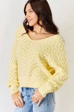 Load image into Gallery viewer, HYFVE V-Neck Patterned Long Sleeve Sweater