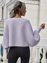 Load image into Gallery viewer, Horizontal Ribbing Dolman Sleeve Sweater