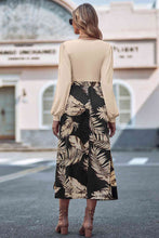 Load image into Gallery viewer, Printed Tie Waist Long Sleeve Dress