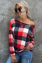 Load image into Gallery viewer, Buffalo Check Drop Shoulder Pullover
