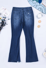 Load image into Gallery viewer, High Waist Distressed Flared Jeans