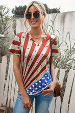 Load image into Gallery viewer, Star and Stripes V-Neck Tee