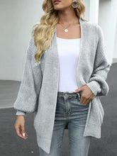 Load image into Gallery viewer, Drop Shoulder Balloon Sleeve Cardigan