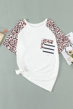 Load image into Gallery viewer, Plus Size Mixed Print Contrast Tee Shirt