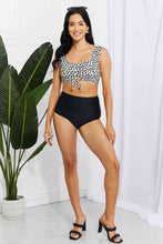 Load image into Gallery viewer, Marina West Swim Sanibel Crop Swim Top and Ruched Bottoms Set in Black