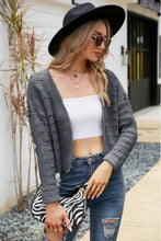 Load image into Gallery viewer, Open Front Cuffed Cropped Cardigan