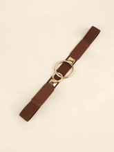 Load image into Gallery viewer, Double Ring Buckle Elastic PU Belt