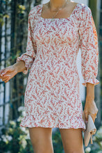 Load image into Gallery viewer, Floral Ruffle Hem Sheath Dress
