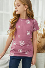 Load image into Gallery viewer, Girls Dandelion Print Round Neck Tee