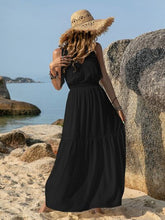 Load image into Gallery viewer, V-Neck Tie Shoulder Crochet Maxi Dress