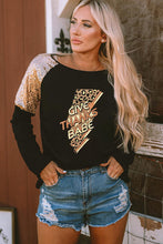 Load image into Gallery viewer, GIVE THANKS BABE Sequin Long Sleeve Blouse
